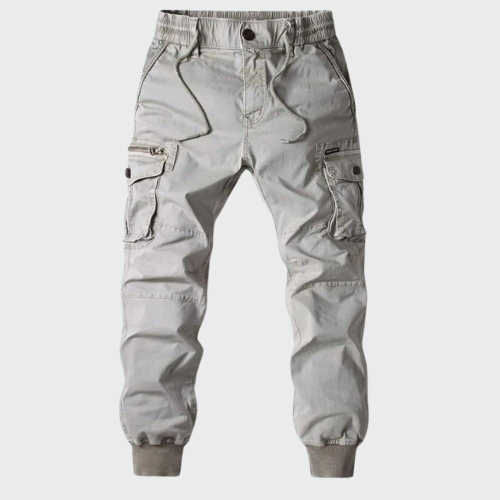 Drune | Cargohose Jogger - Bequeme Freizeithose mit elastischem Bund & Taschen im Utility-Style