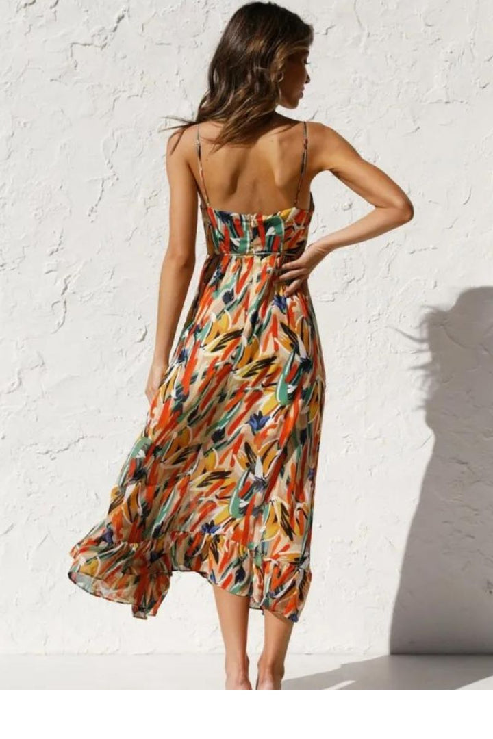 Drune | Buntes Midi-Kleid