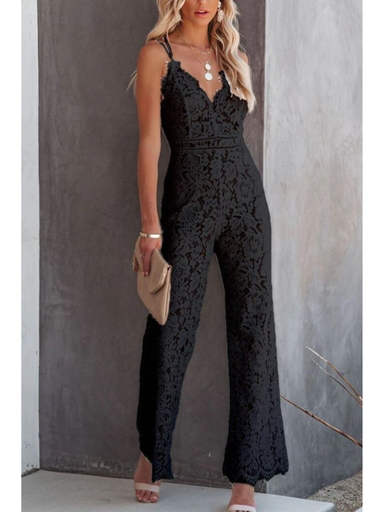Drune | Eleganter Spitzen-Jumpsuit für Damen | Luxuriös und Raffiniert