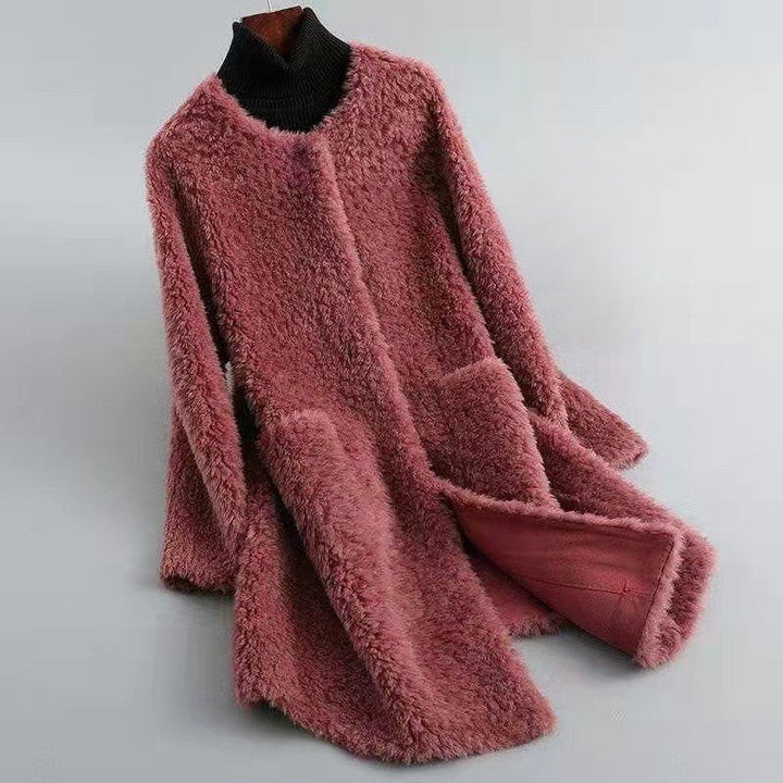 Drune | Wollmischung Relaxed Fit Mantel - Mit Patten Taschen Offener Frontmantel