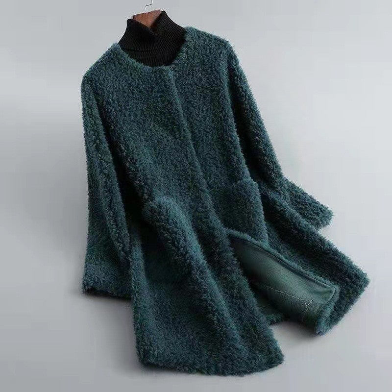 Drune | Wollmischung Relaxed Fit Mantel - Mit Patten Taschen Offener Frontmantel
