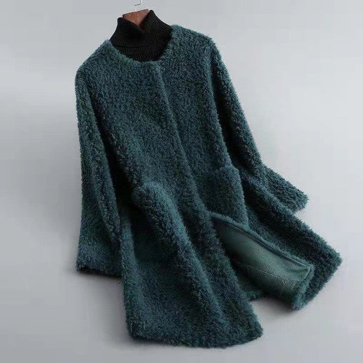 Drune | Wollmischung Relaxed Fit Mantel - Mit Patten Taschen Offener Frontmantel