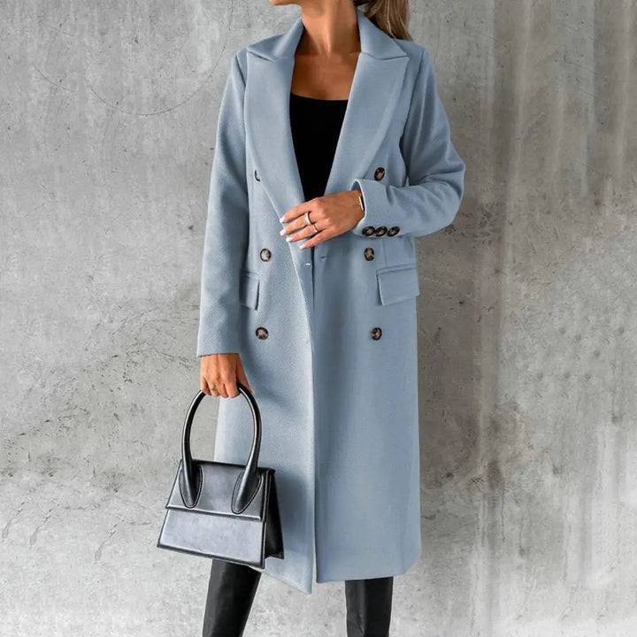 Drune | Eleganter Damen Langer Trenchcoat Klassischer Stil mit Langanhaltendem Komfort