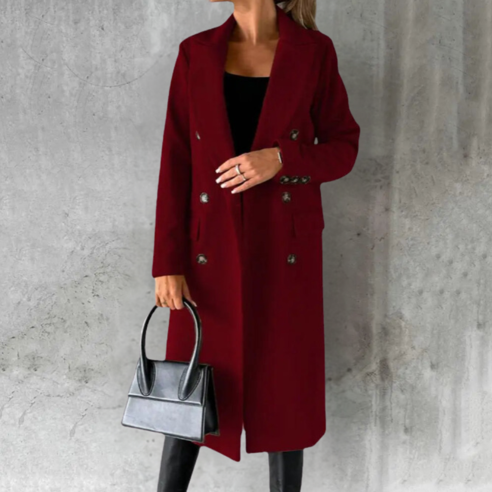 Drune | Eleganter Damen Langer Trenchcoat Klassischer Stil mit Langanhaltendem Komfort