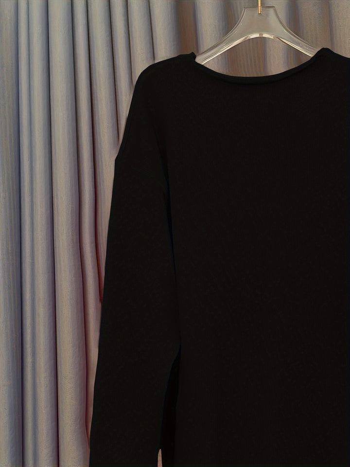 Drune | Damen V-Ausschnitt Übergröße Pullover