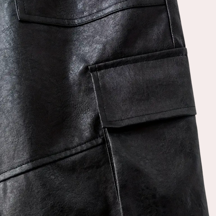 Drune | Herren Leder Cargo Hose