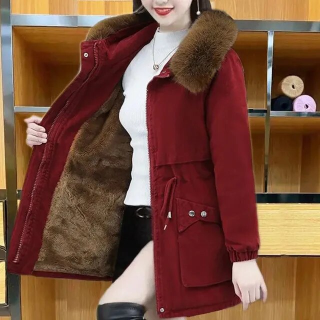 Drune | Lässiger Winterparka mit veganem Pelz für Frauen Ideal für den Winter