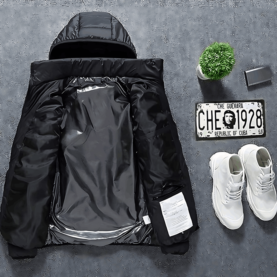 Drune | Jacke Kapuze Puffer Daunenjacke