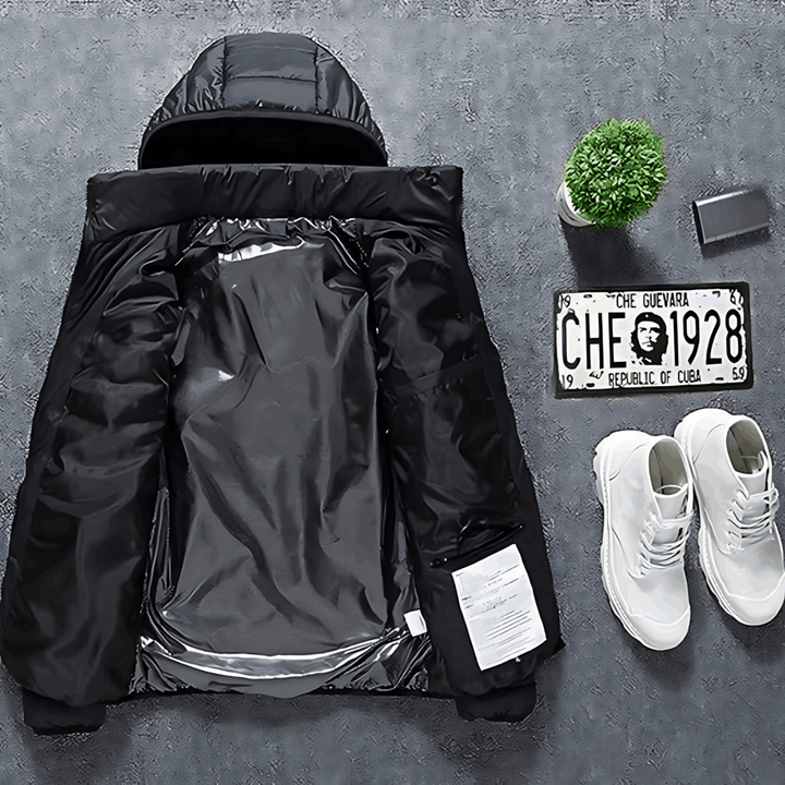 Drune | Jacke Kapuze Puffer Daunenjacke