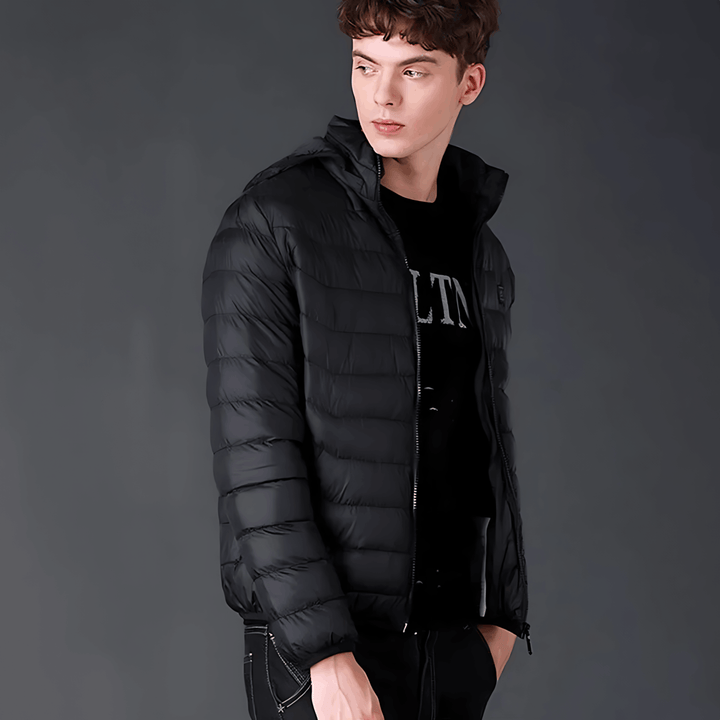 Drune | Jacke Kapuze Puffer Daunenjacke