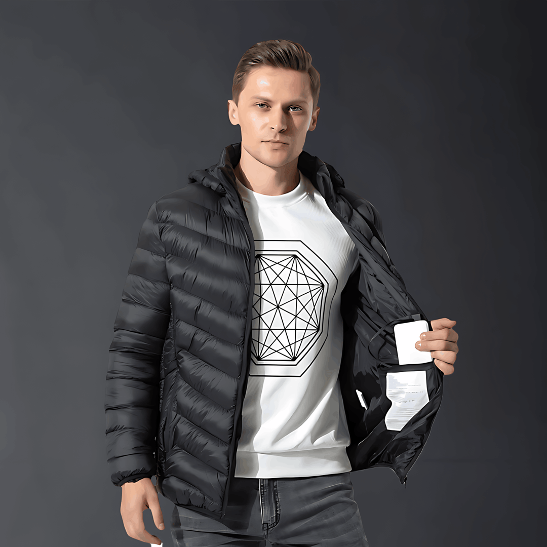 Drune | Jacke Kapuze Puffer Daunenjacke