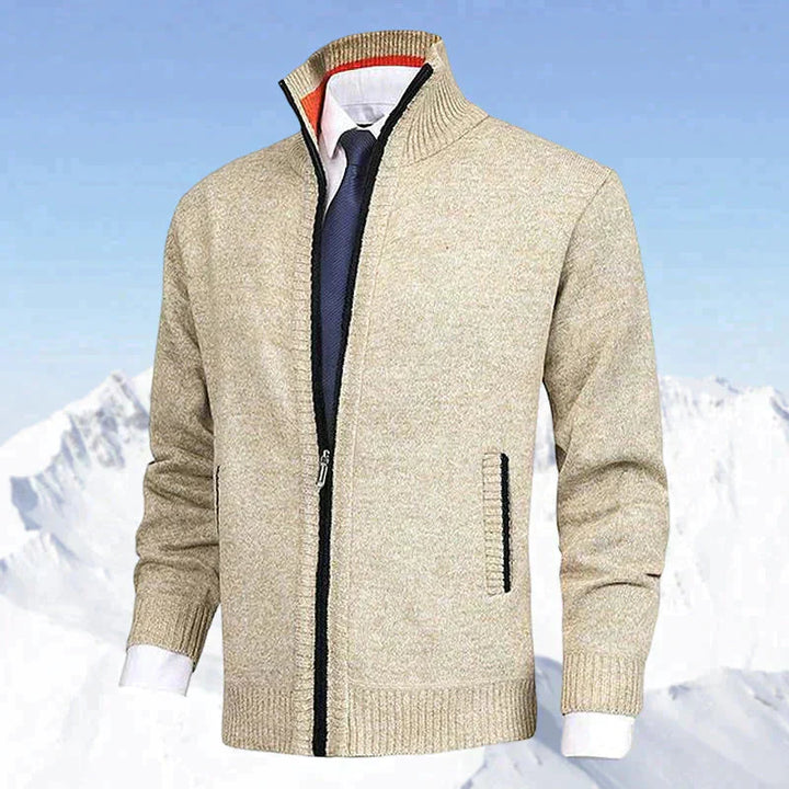 Drune | Reißverschluss Stehkragen Taschen Strickweste für Herren