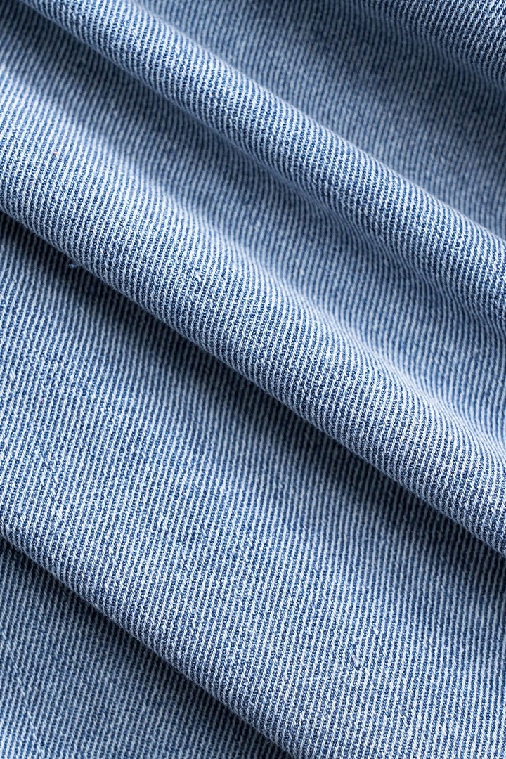 Drune | Übergröße Denim Hemd mit Knopfleiste Lässiger Allrounder
