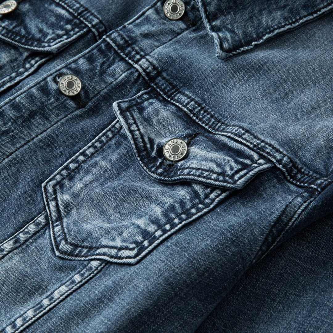 Drune | Warmes Herren Jacke mit langen Ärmeln Knopf