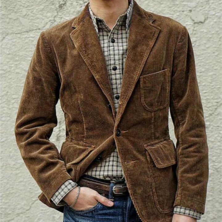Drune | Cordjacke für Herren mit Vordertaschen Winter