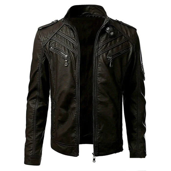 Drune | Elegante und hochwertige Motorradjacke für Männer Mit mehreren Taschen