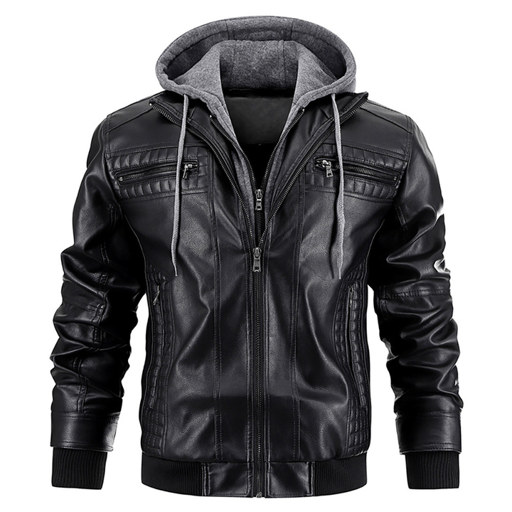 Drune | Premium-Motorradjacke für Herren mit Kapuze