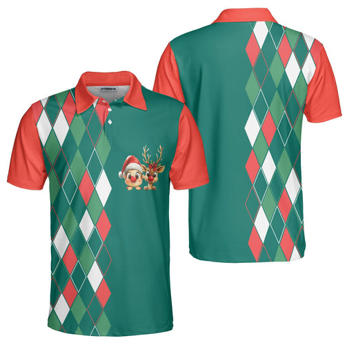 Drune | Vintage Weihnachten 80er Herren Polohemd