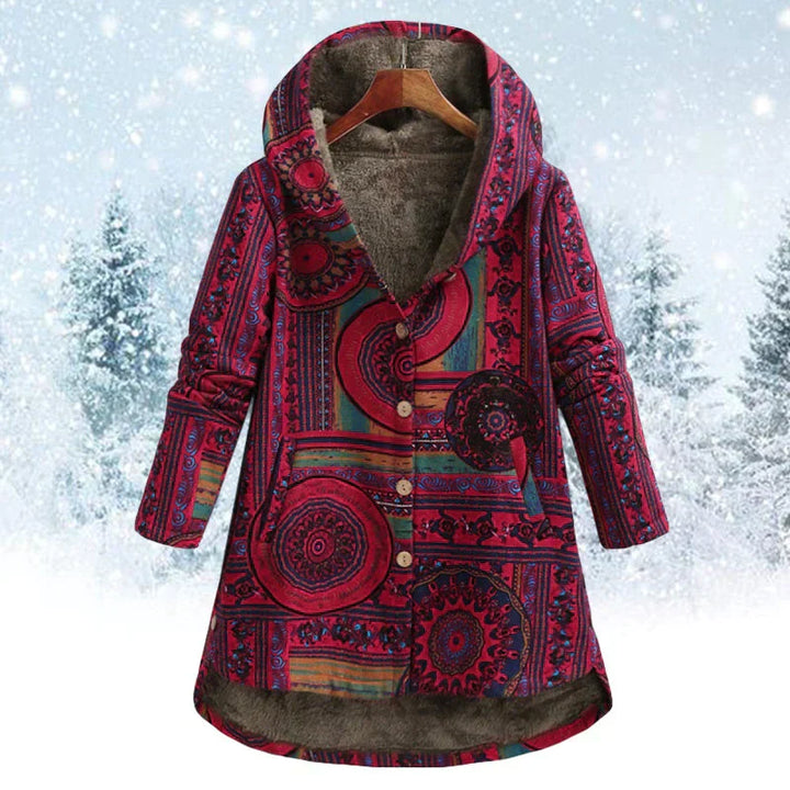 Drune | Eleganter Boho-Wintermantel mit Kapuze