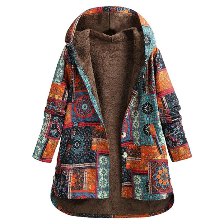Drune | blumige Jacke mit Kapuze