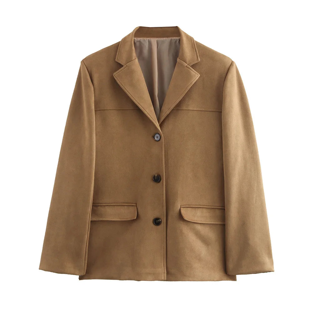 Drune | Braune Lederjacke - Premium Wildleder für Übergangsbekleidung