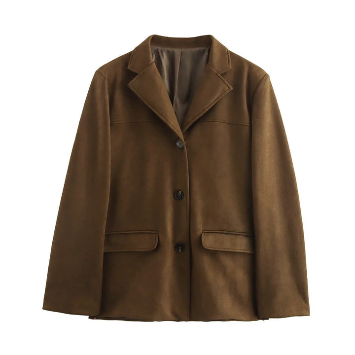 Drune | Braune Lederjacke - Premium Wildleder für Übergangsbekleidung