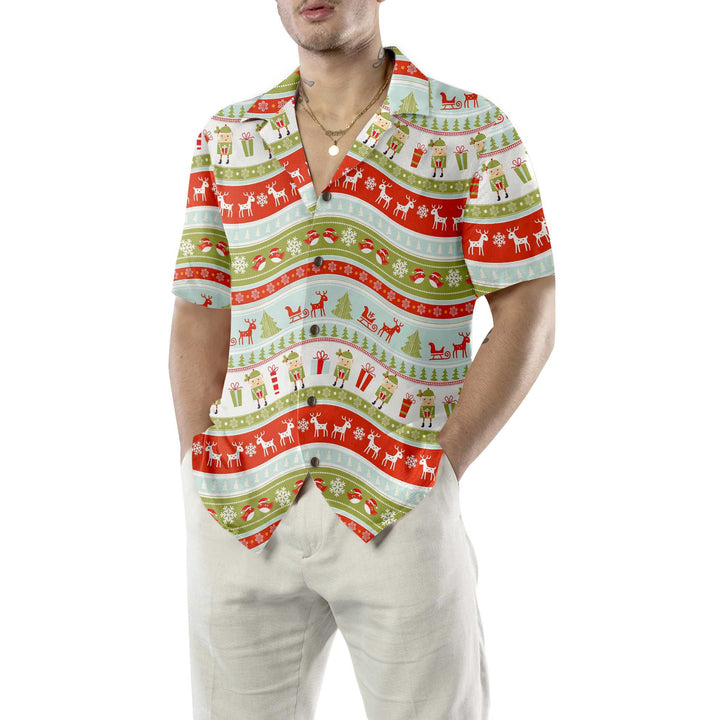 Drune | Vintage Weihnachtself Hawaiian Shirt, Lustiges Weihnachts Shirt, Beste Xmas Geschenkidee