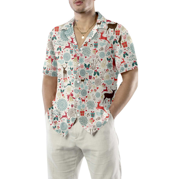 Drune | Vintage Weihnachtsrentier Hawaiian Shirt, Bestes Geschenk Für Weihnachten