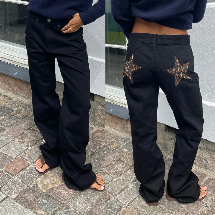 Drune | Damen Jeans mit Sternmuster
