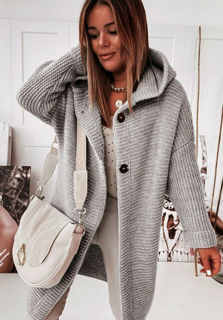Drune | Strickstrickjacke mit Kapuze