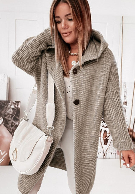 Drune | Strickstrickjacke mit Kapuze