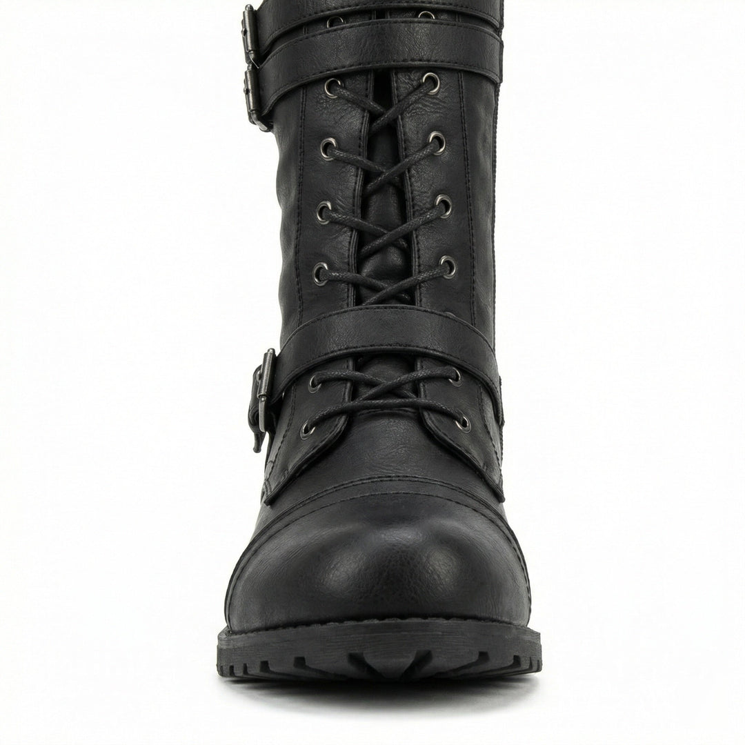 Drune | Retro-Schnürstiefel mit Schnalle