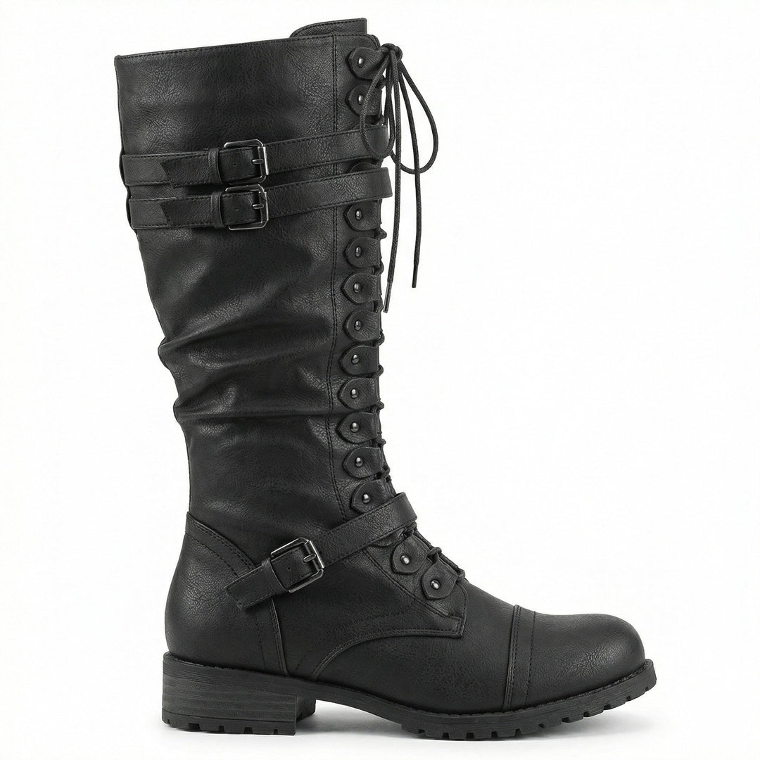 Drune | Retro-Schnürstiefel mit Schnalle