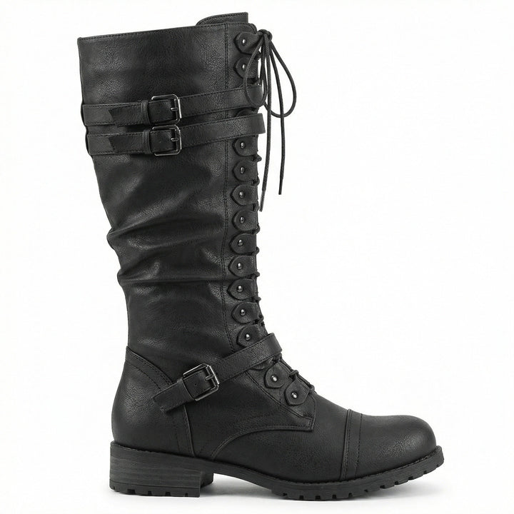 Drune | Retro-Schnürstiefel mit Schnalle
