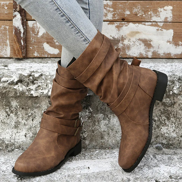 Drune | Kniehohe Retro-Stiefel
