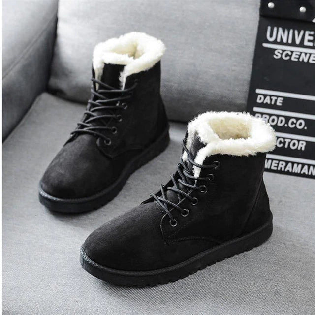 Drune | Winter Knöchel Stiefel Mit Wolle Für Damen - Perfekt für Outdoor-Aktivitäten