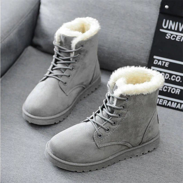Drune | Winter Knöchel Stiefel Mit Wolle Für Damen - Perfekt für Outdoor-Aktivitäten