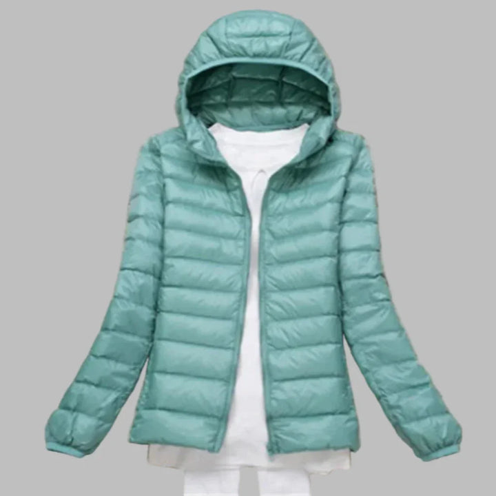 Drune | Ultraleichte, faltbare Daunenjacke mit Kapuze für Damen