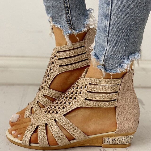 Drune | Orthopädische Sandalen mit Niedrigem Absatz