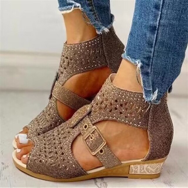 Drune | Orthopädische Sandalen mit Niedrigem Absatz