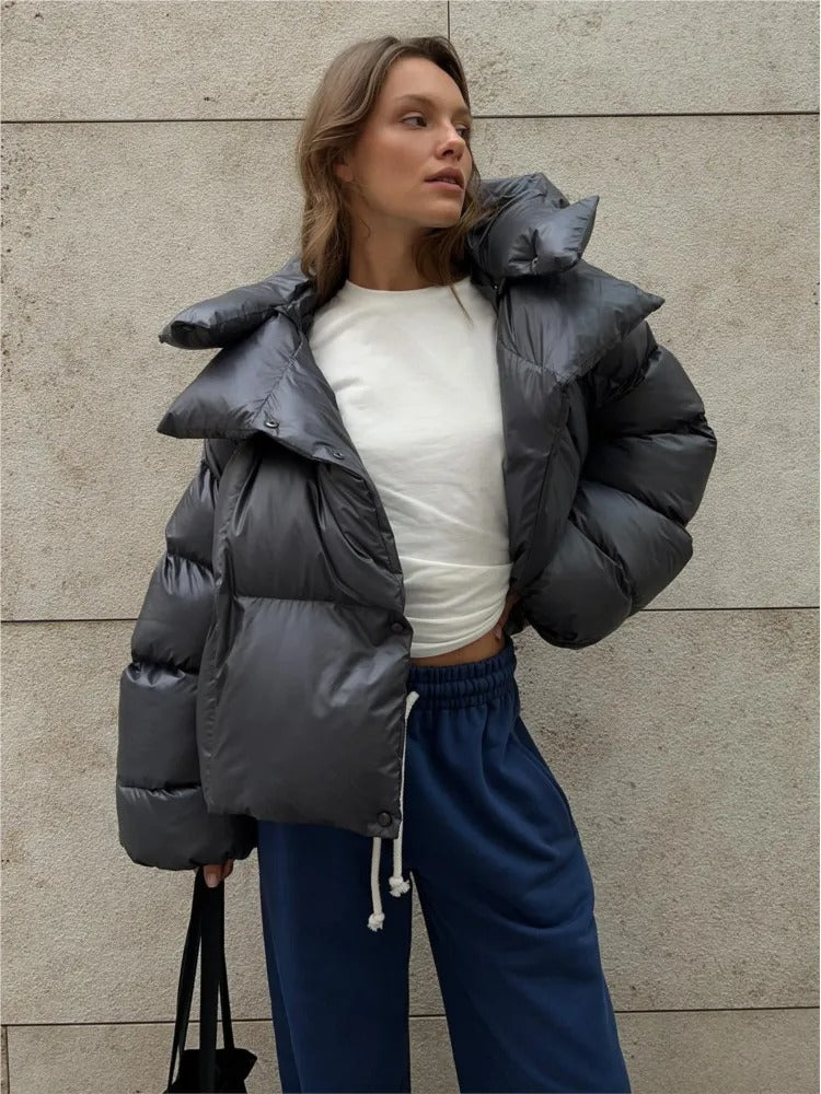 Drune | Winterjacke Warm Kapuze Pufferjacke Daunenjacke