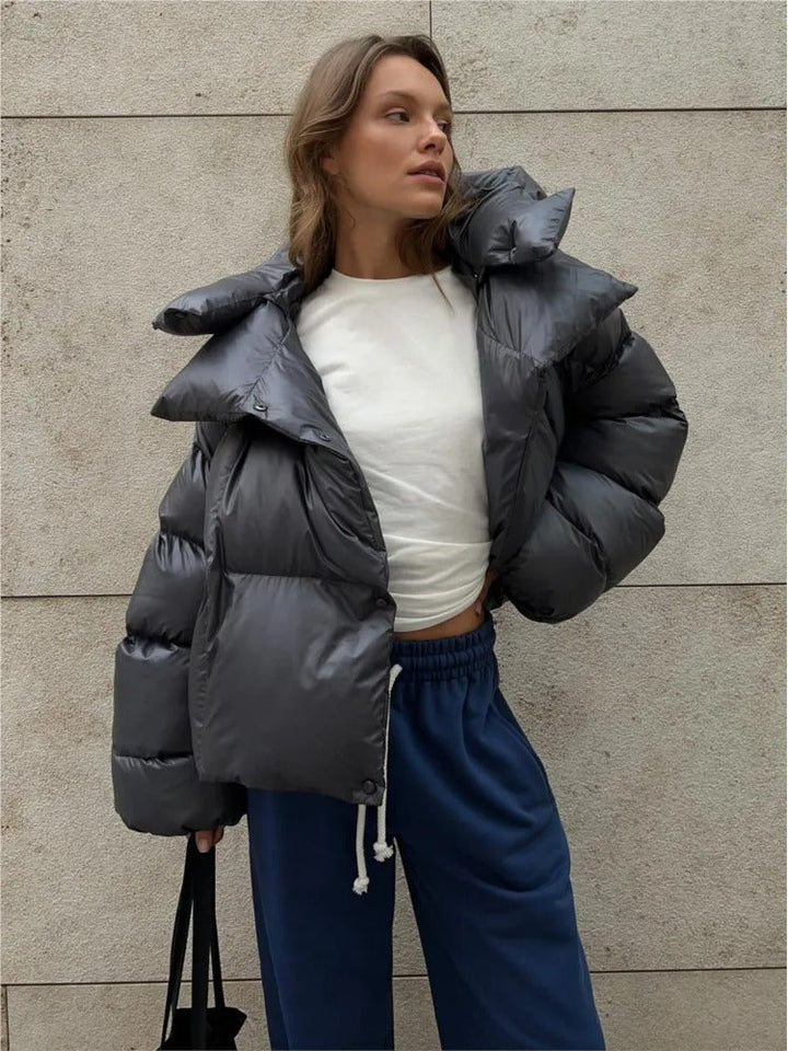 Drune | Winterjacke Warm Kapuze Pufferjacke Daunenjacke