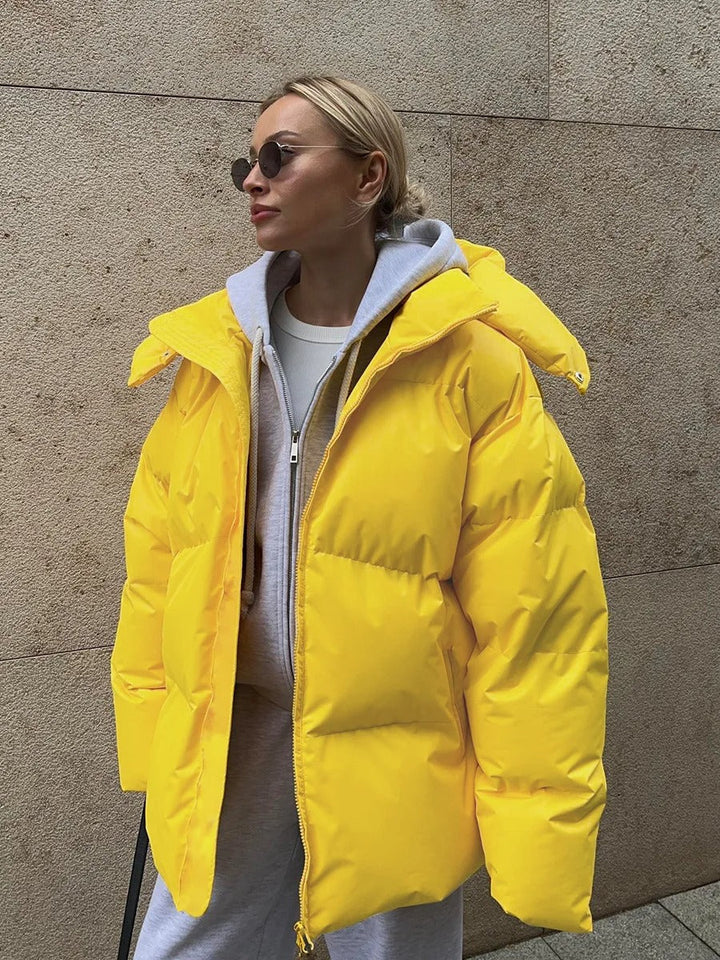 Drune | Winterjacke Warm Kapuze Pufferjacke Daunenjacke
