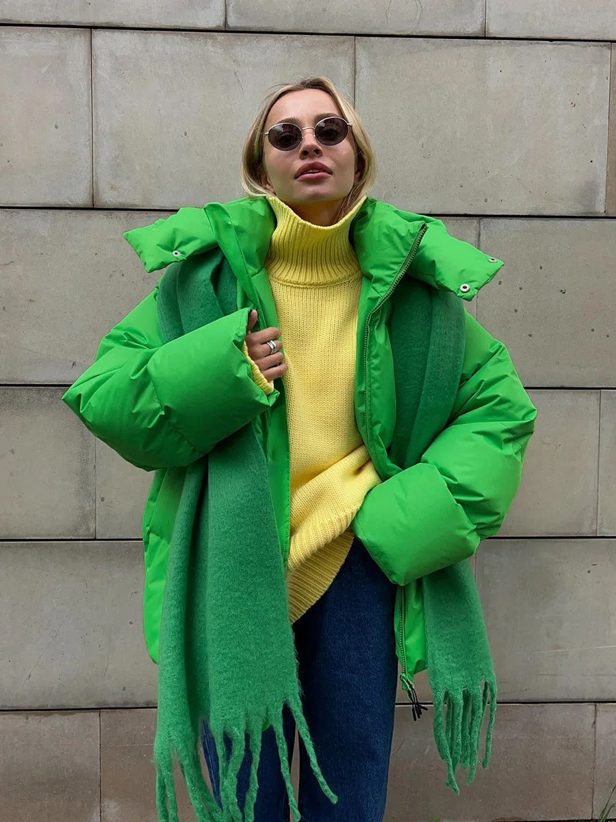 Drune | Winterjacke Warm Kapuze Pufferjacke Daunenjacke