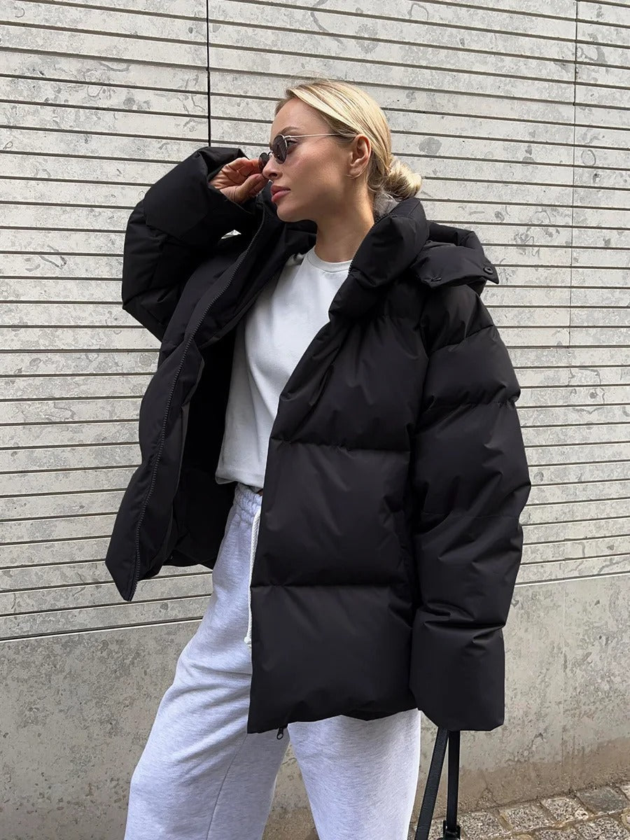 Drune | Winterjacke Warm Kapuze Pufferjacke Daunenjacke