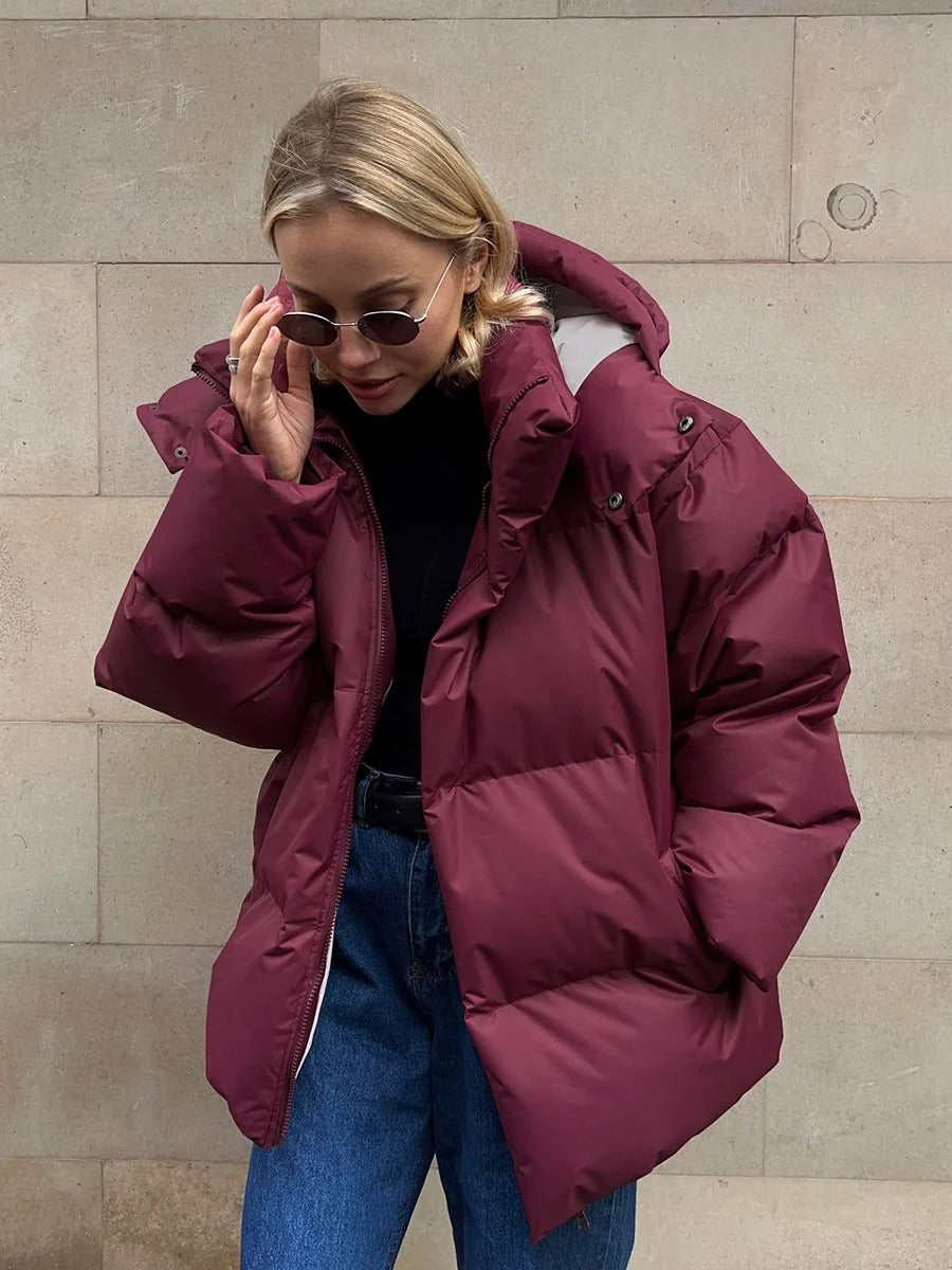 Drune | Winterjacke Warm Kapuze Pufferjacke Daunenjacke
