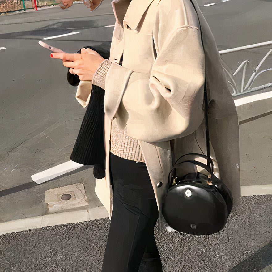 Drune | Kaschmir Trenchcoat Kurz Damen