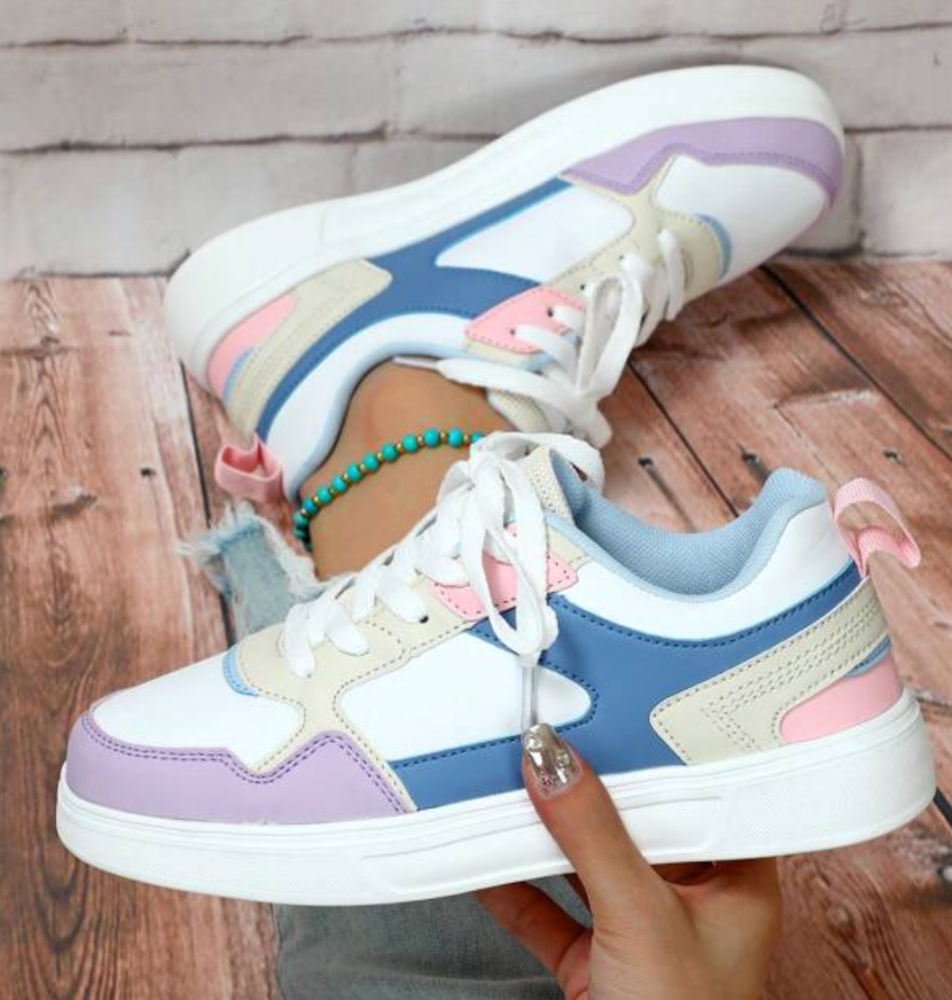 Damen Sneakers Leopard Muster Trendy Drune