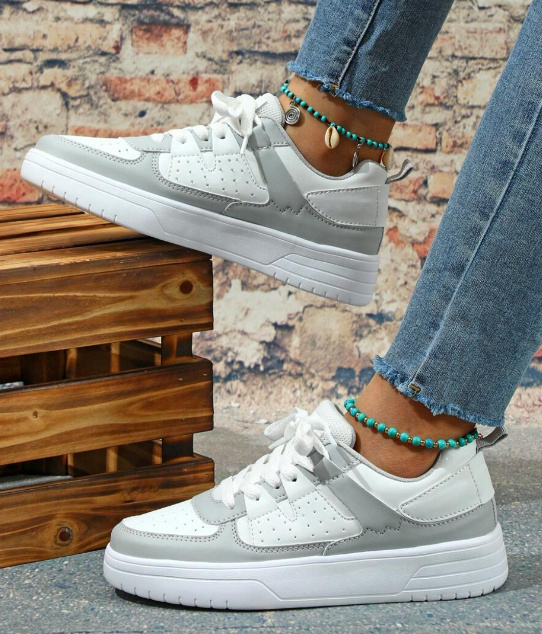 Damen Sneakers Leopard Muster Trendy Drune