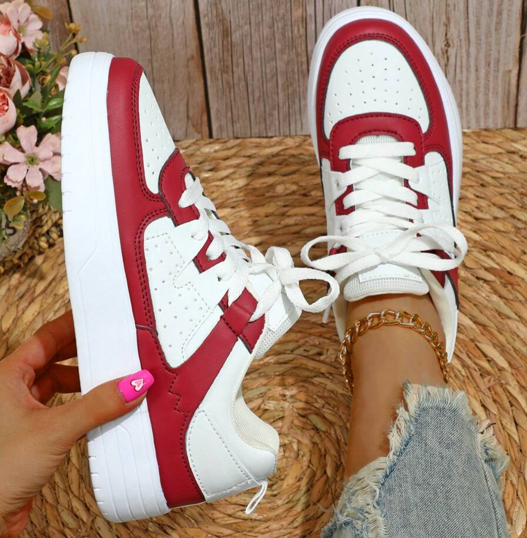 Damen Sneakers Leopard Muster Trendy Drune